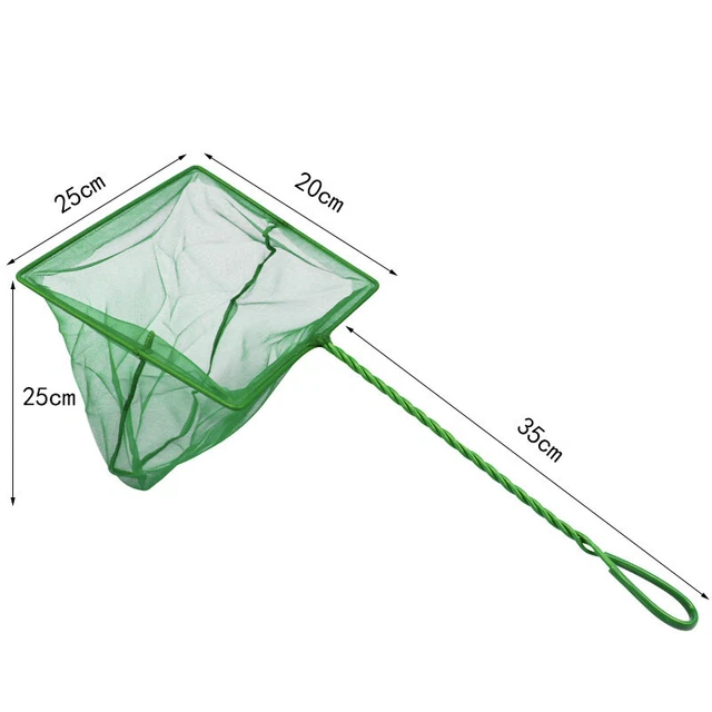 1Pc Green Aquarium Fish Tank Square Shrimp Small Betta Fish Net 3"-10" 6 Siz*UR 12