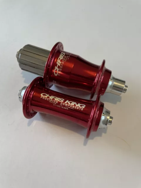 Chris King Classic Hubset 32h Red Front and Rear 135mm