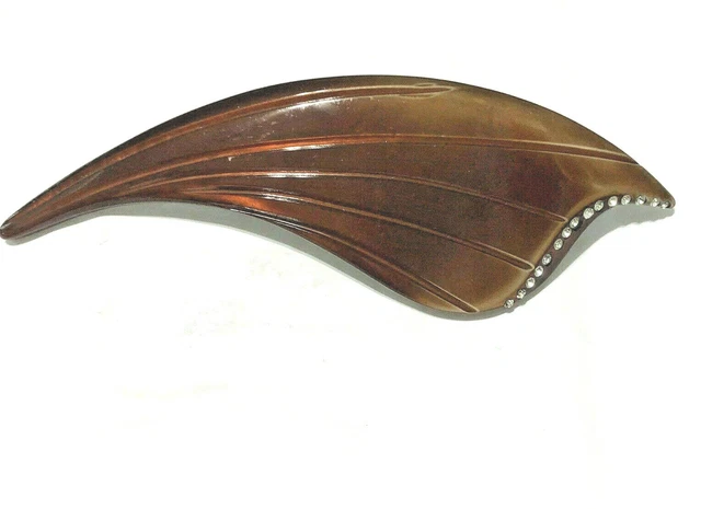 Broche Vintage Jean Louis SCHERRER N°2 - Thème L'Africaine, Métal Doré 24k Et Résine
