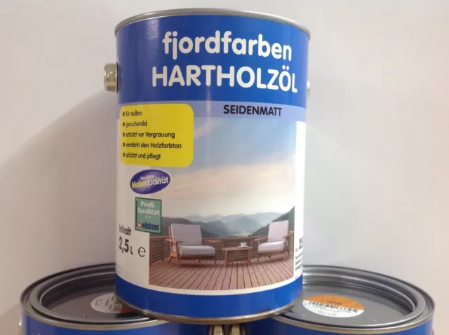 2,5 Liter Wilckens Terrassenöl Teak fjordfarben Holzpflegeöl Hartholzöl Öl