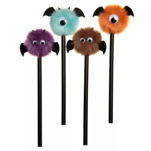 Pencil with Topper 1 Fun Monster Pom Pom Pencil with Topper