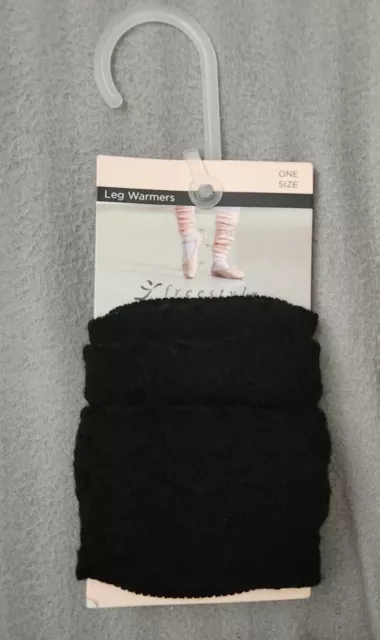 Danskin Freestyle- Girls One Size Black Leg Warmers- OS