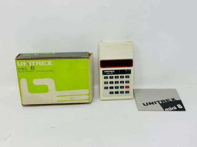 REPAIR NEEDED Vintage Unitrex Mini 8 Electronic Calculator