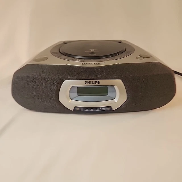 PHILIPS STEREO CLOCK~CD Player~AM FM Radio~Dual Alarm AJ3936/17 Tested ...
