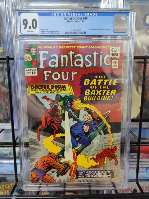Fantastic Four #40 (1965) - Cgc Grade 9.0 - Doctor Doom & Daredevil Appearance!