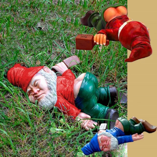 Outdoor Ornaments Dwarf statue Crafts Christmas Garden elves Drunk Decorations