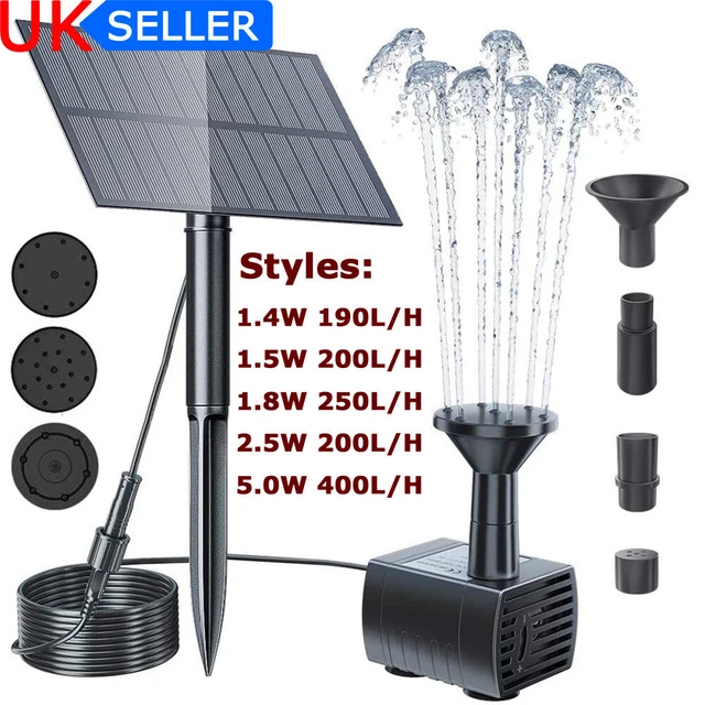 SOLAR PANEL POWERED Water Pump Garden Pool Pond Fish Aquarium Fountain