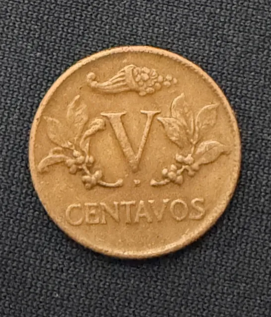 5 Cents Colombian Coin 1954