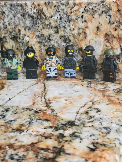 Set Of 6 Lego Swat Team Minifigures