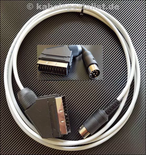 Commodore C64 / C128 Kabel an TV SCART 2 Meter (S-Video) LowCost