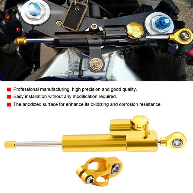 Universal Motorcycle Handlebar Aluminum Alloy Steering Damper Stabilizer Safety