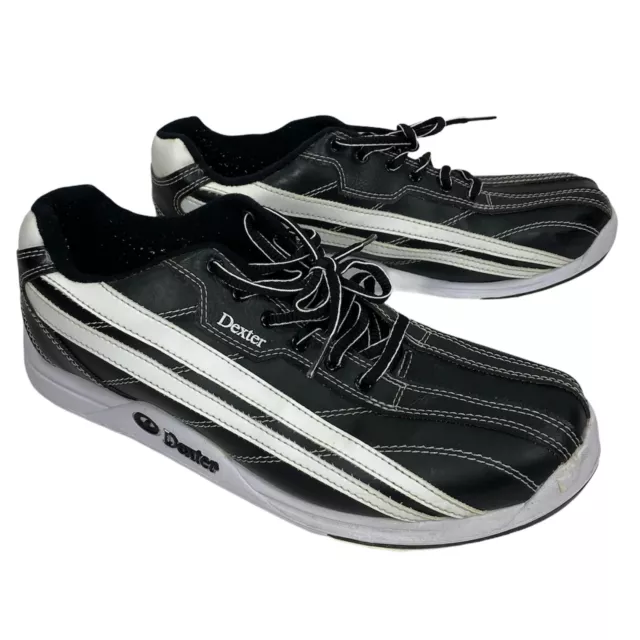 Dexter Slide-Rite Men’s Size 10 2 W Black White Retro Bowling Shoes Non Marking