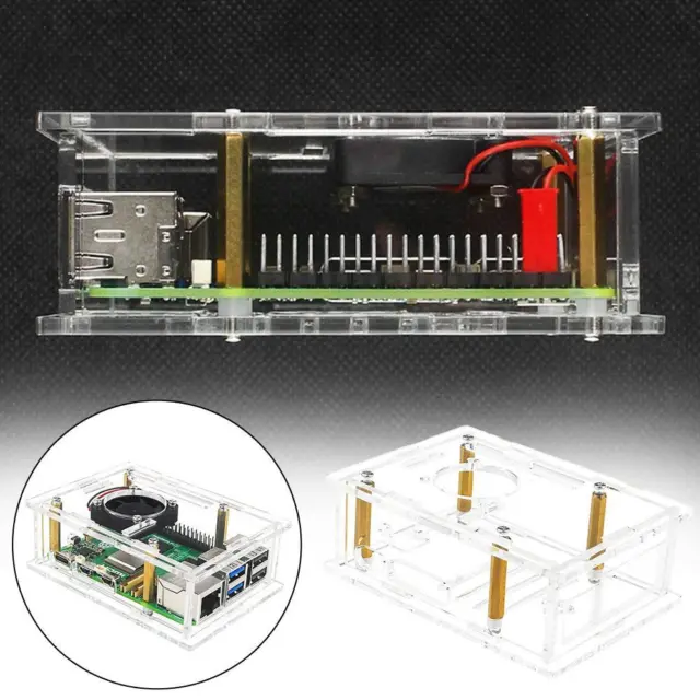Raspberry Pi 5 Metal Case Enlosure Shell with Cooling For RPI 5 Fan U6J2