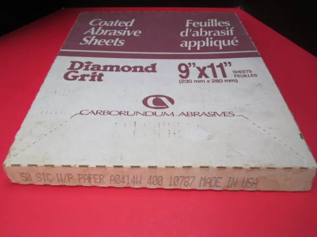 Carborundum Abrasives - 400 Grit - 32 sheets - Open box