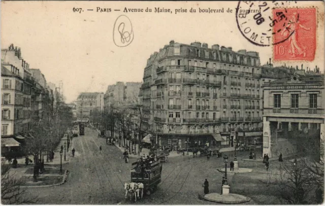 CPA PARIS 15e Avenue de Maine, prise du boulevard de Vaugirard (65840)