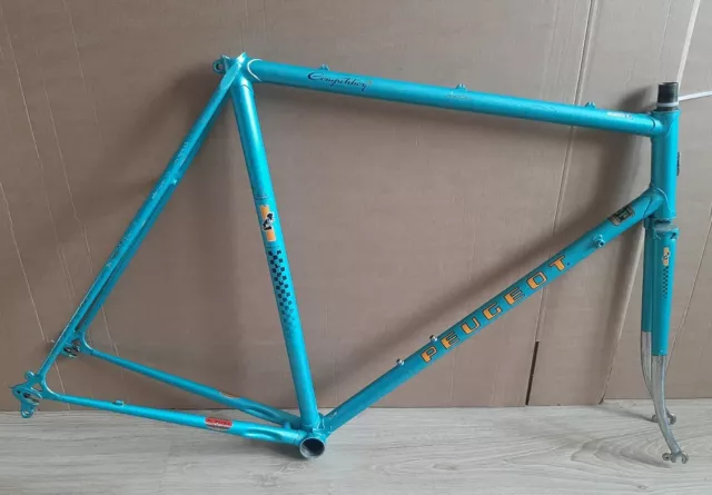 Cadre velo PEUGEOT PKN10 REYNOLDS 531 2985g 58×57cm 127.4 mm BsuisseFF 🇫🇷 F2