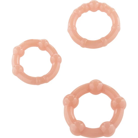 Stay Hard - Juego Tres Anillos Pene Color Carne