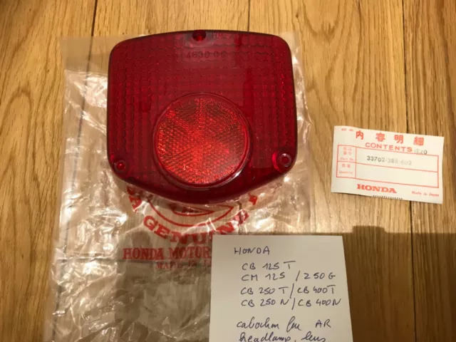 Honda CB 125 T / CM 125 , cabochon neuf Stanley / NOS genuine Stanley lens
