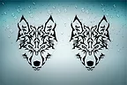 2x autocollant sticker voiture moto loup biker wolf motard no club tuning r2