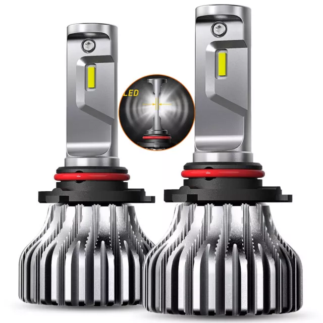 AUXITO 2x 9005 HB3 6000K White COB LED Headlight Kit High or Low Beam Light Bulb