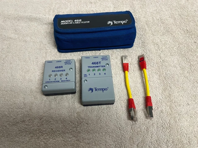Tempo Model 468 Modular Cable Tester 468T Transmitter 468R Receiver