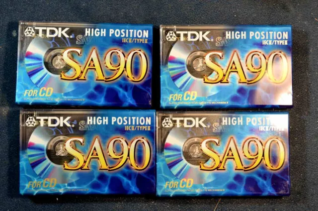 lot de 4 cassettes TDK Chrome Type II SA90