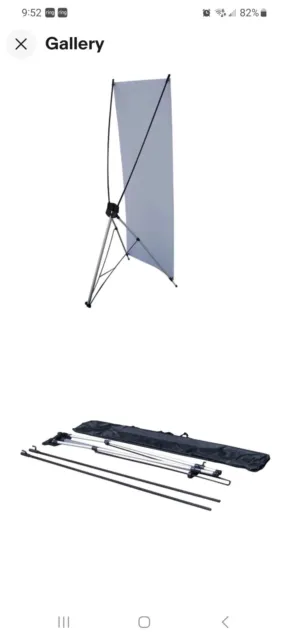 X Banner Display Stand 24" wide 63" tall + travel bag - Qty 1