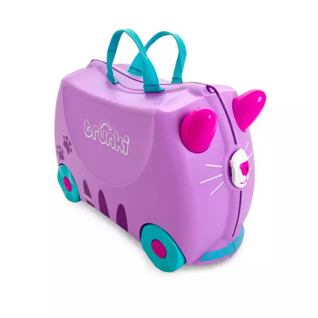 Trunki Ride-on Lightweight And Durable Luggage Kids Travel Suitcase - Cassie Cat