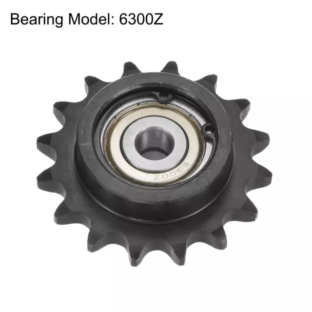 #40 Kettenspannrad für 10mm Bohrung 16 Zähne mit Doppellager für ISO 08A-Ketten 3