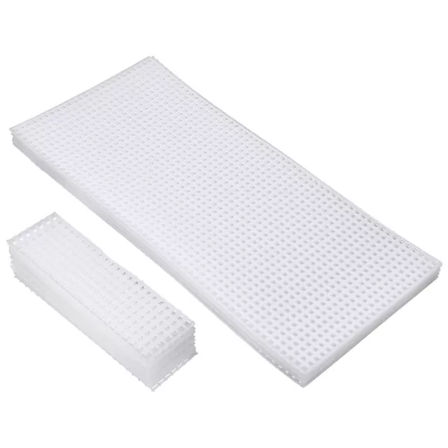 10 un. de malla tejida de plástico blanco tablero de tela billeteras
