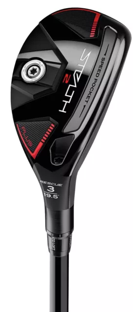 Left Handed TaylorMade STEALTH 2 PLUS Rescue 19.5* 3H Hybrid Extra Stiff Mint