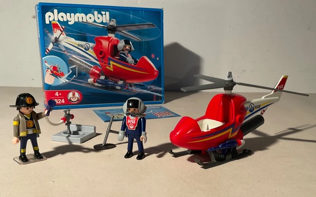 Pièce De Rechange Hélicoptère Pompier Playmobil 4824 - Vintage - Occasion - Personnage Pilote