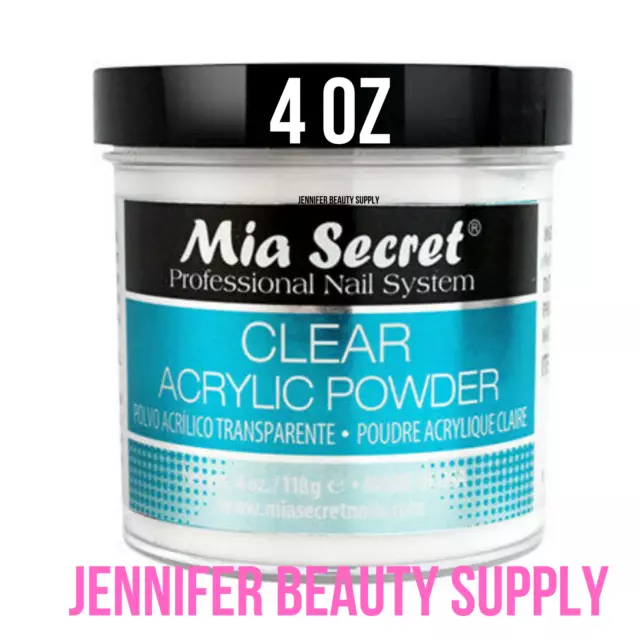 Mia Secret Professional Acrylic Nail System Clear Acrylic Powder 4 Oz Jbs