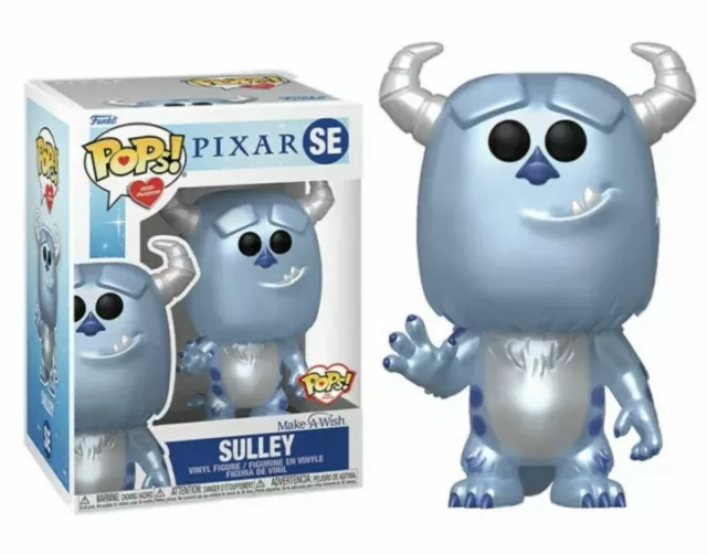 Disney Pixar Make A Wish Metallic Sulley 3.75" Pop Vinyl Figure Funko