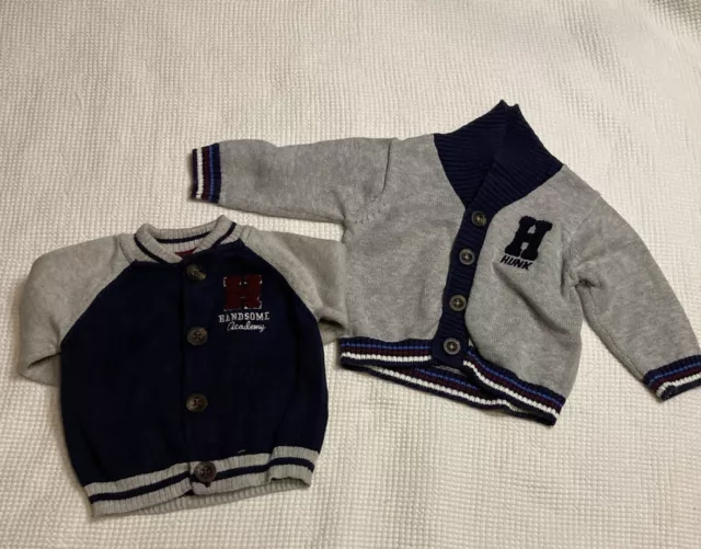 Carters lot of 2 baby boy sweaters 3 M
