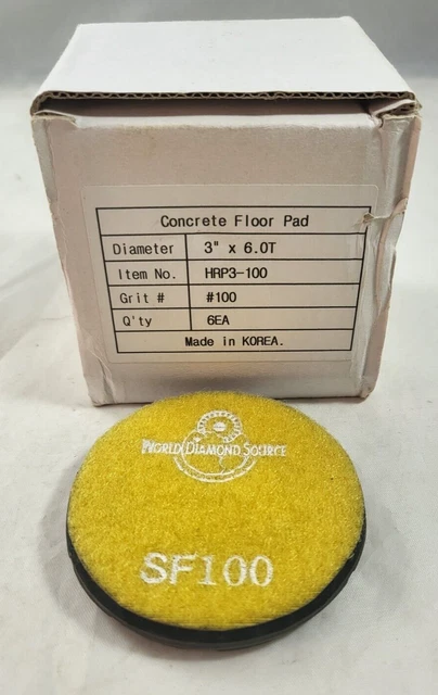 World Diamond Source 3" Pro Polishing Pads 100Grit HRP3-100 6 pack, new World Diamond Source 3" Pro Polishing Pads 100Grit HRP3-100 6 pack, new