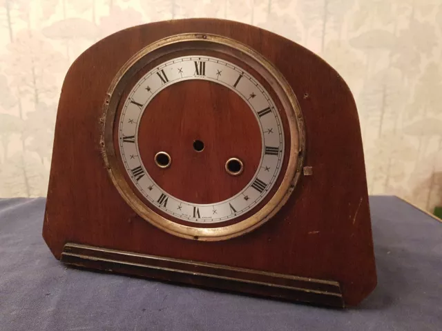 Mid Century Retro Enfield Wooden Clock Case 28x21x13cm Crafting or Projects