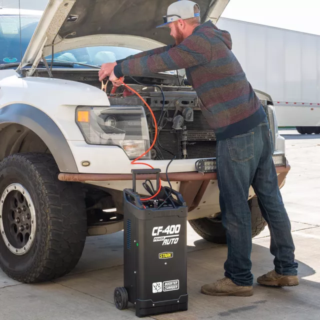 Automotive Battery Charger Wheeled Dead Portable 300amp Jump Start Heavy Duty