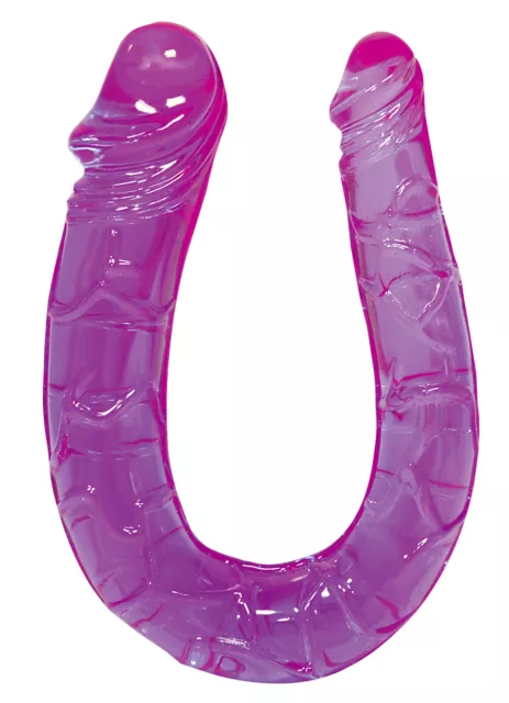 Doppio Fallo in jelly Trasparente Viola Sex talent Dildo per Doppia Penetrazione