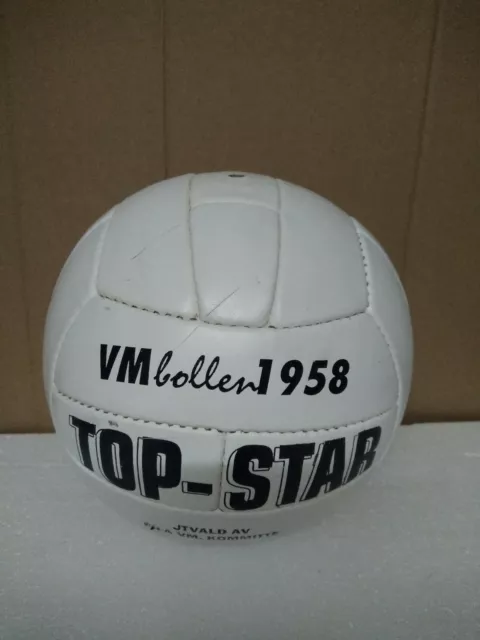 Balon Mundial 1958 Suecia Top Star Blanco World Cup Ball Sweden. Vm Bollen Boll 2