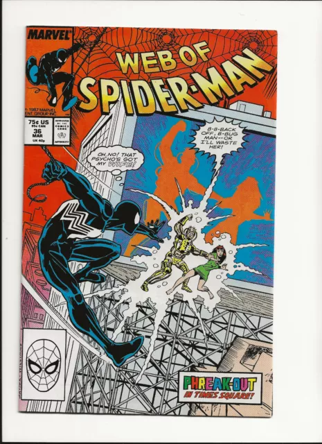 Web of Spider-Man #36 (1988) VF 1st Appearance Tombstone Marvel Comics B