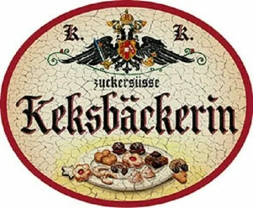Nostalgieschild "Keksbäckerin" Keks Bäckerin backen Schild