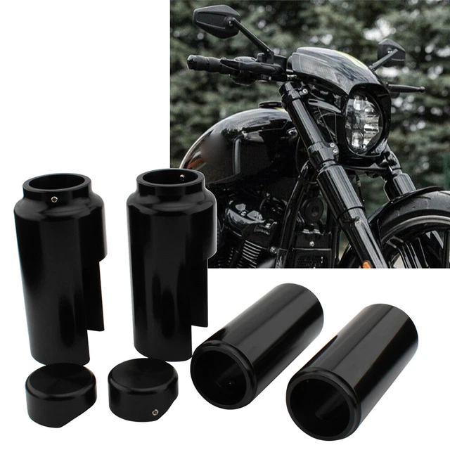 6X BLACK FORK Cover Set For HarleyDavidson Softail Breakout 1823 Fxbr