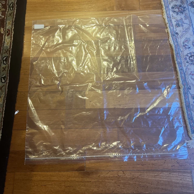 Clear Lay Flat zip lock  Plastic Bags 28" x 28" lot of 5 lg storage bed 9015