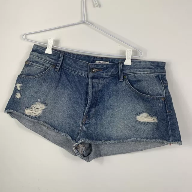 Roxy Ladies size 31inch denim Distressed cut off jean shorts