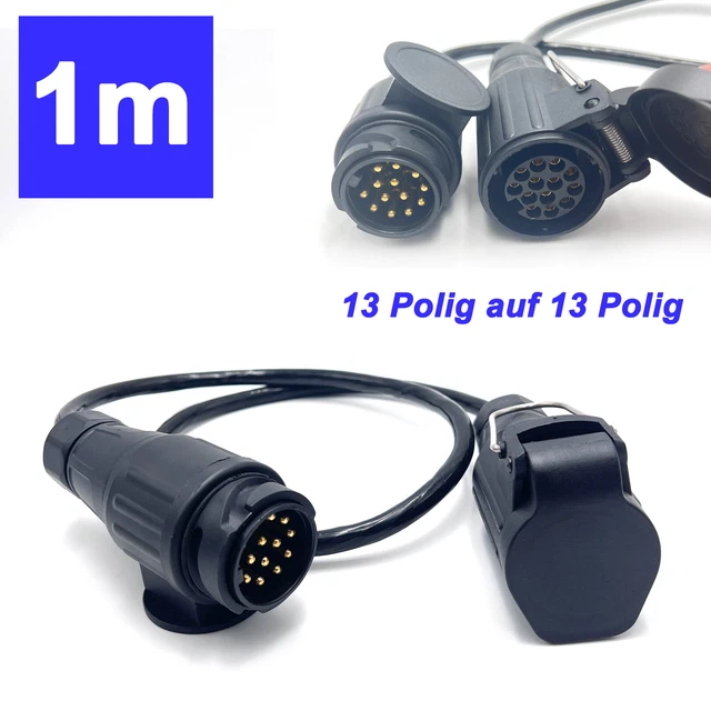 Adapter Stecker Für Anhängerkupplung 13 Polig Auf 7 Polig ANHÄNGER KUPPLUNG VERLÄNGERUNGSKABEL 13 polig auf 13 polig Stecker