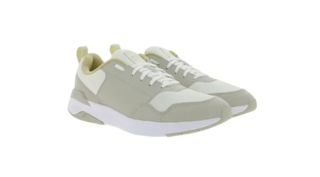 Care Of by Puma Womens Satin Trainer Sneaker, Tennis Shoe, Beige, Size 9.