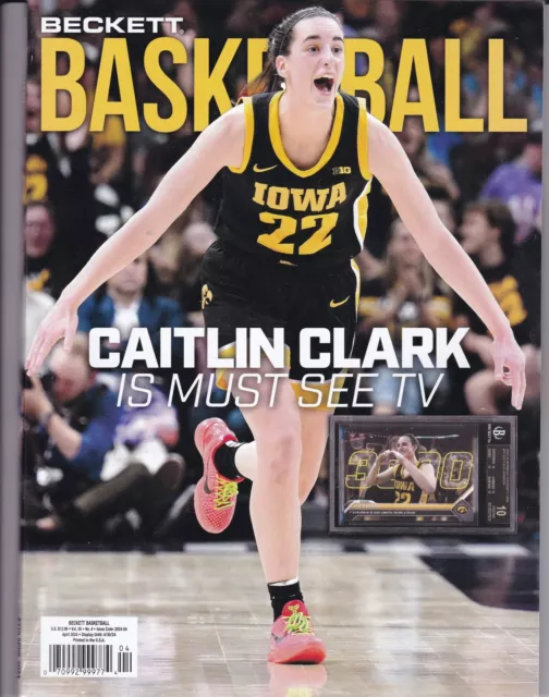 April 2024 Basketball Beckett Monthly Guide Vol 35 No 4 Caitlin Clark