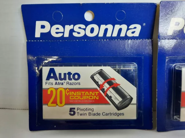 Personna Auto Pivoting Twin Blade Cartridges. 3/5pks. Fits Atra & Ultrex Razors