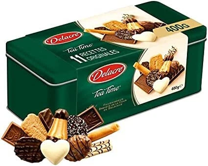 LOT DE 3 - DELACRE - Tea Time Biscuits assortiment - boîte 400 g